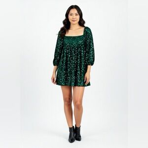 Altar'd State Emerald Sequin Dress